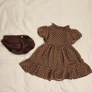 Charming Brown Kids Dress